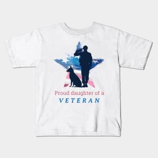 Proud daughter of a Veteran Kids T-Shirt